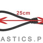 elastische lus 25cm met spinhaak spiraalhaak